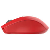 Mouse Nextep Inalámbrico Ergonomico USB 1600 dpi Bateria Incluida Color Rojo