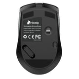 Mouse Nextep Inalámbrico Recargable Switch Encendido 1600 dpi Color Negro-Gris