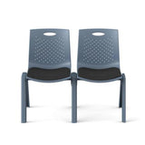 Silla de Visitas/Comedor Nextep Fibra Alta Resistencia Acojinada Apilable Gris Obscuro