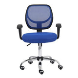 Silla Secretarial Nextep de Altura Ajustable Tela Azul Base Giratoria