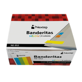 Banderitas Nextep Neon 4 Colores 200 Piezas c/10 Estuches