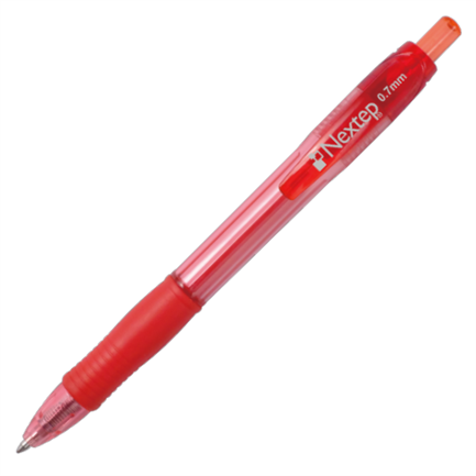 Bolígrafo Nextep Gel Retractil Mediano 0.7mm Rojo c/6