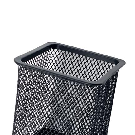 Porta Lapices Nextep Cuadrado Mediano Malla Metalica 8x8x9.7cms