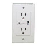 Tomacorriente Nextep Smart de Pared Duplex + Cargador USB Control Wi-Fi