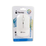 Mouse Nextep Inalámbrico Recargable Delgado/Silencioso RGB 1600 dpi Color Blanco