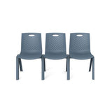 Silla de Visitas/Comedor Nextep Fibra Alta Resistencia Apilable Gris Obscuro
