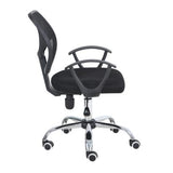 Silla Secretarial Nextep de Altura Ajustable Tela Negra Base Giratoria