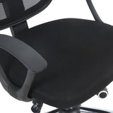 Silla Secretarial Nextep de Altura Ajustable Tela Negra Base Giratoria