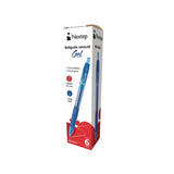 Bolígrafo Nextep Gel Retractil Mediano 0.7mm Azul c/6