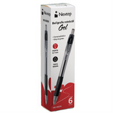 Bolígrafo Nextep Gel Retractil Mediano 0.7mm Negro c/6