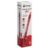 Bolígrafo Nextep Gel Retractil Mediano 0.7mm Rojo c/6