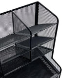 Organizador Nextep Malla Metalica para Escritorio Multi Secciones con Cajon